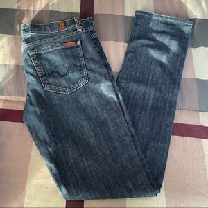 7 For All Mankind Embellished Straight Leg Jeans Size 29